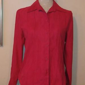 Talbots Faux Suede Top